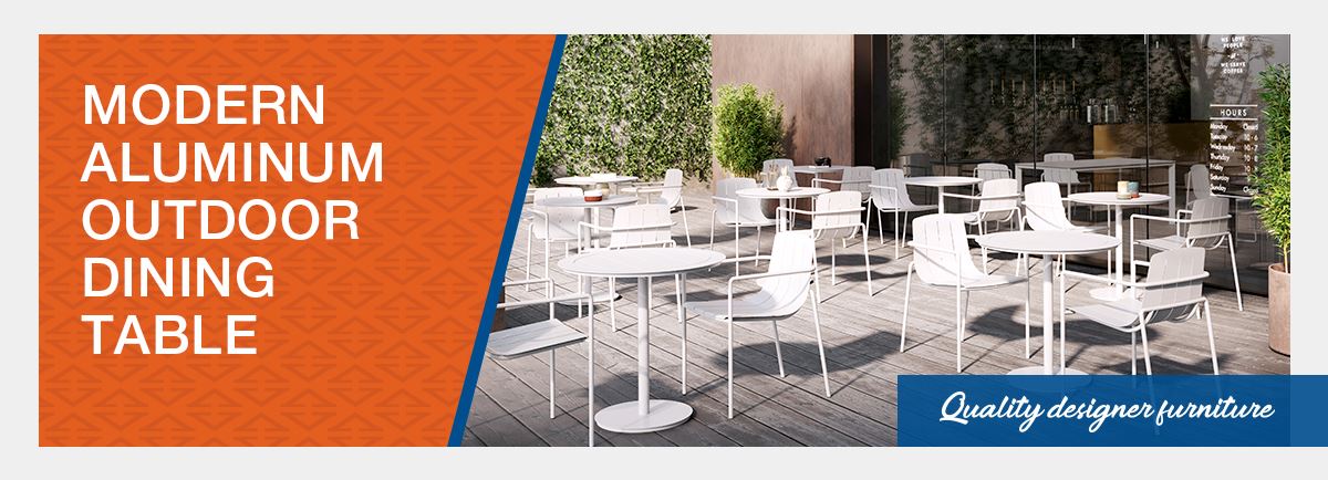Modern Aluminum Outdoor Dining Table hbsinostar 1